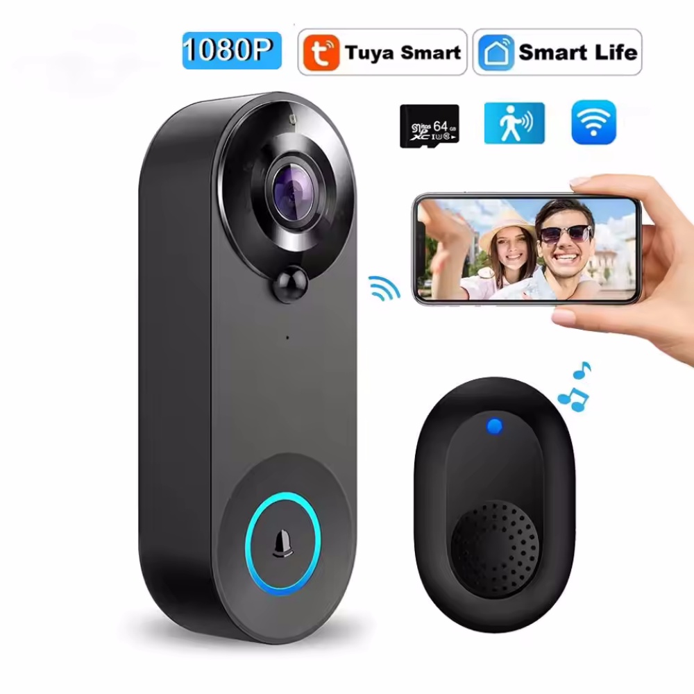 Home Security Camera Installation - Tuya 1080P 무선 WIFI 초인종 비디오