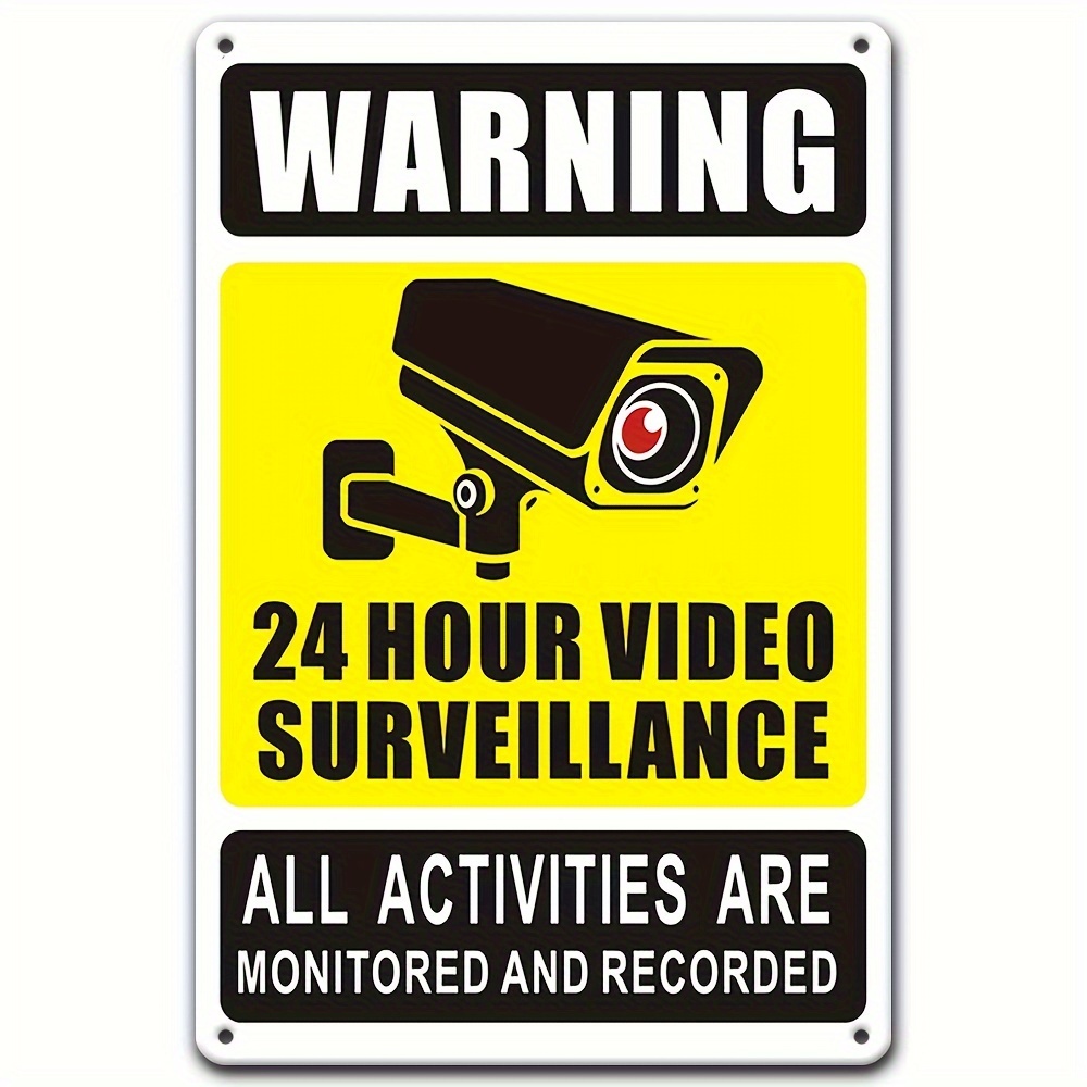 Home Security Business - 24시간 영상 감시 경고 표지판 -