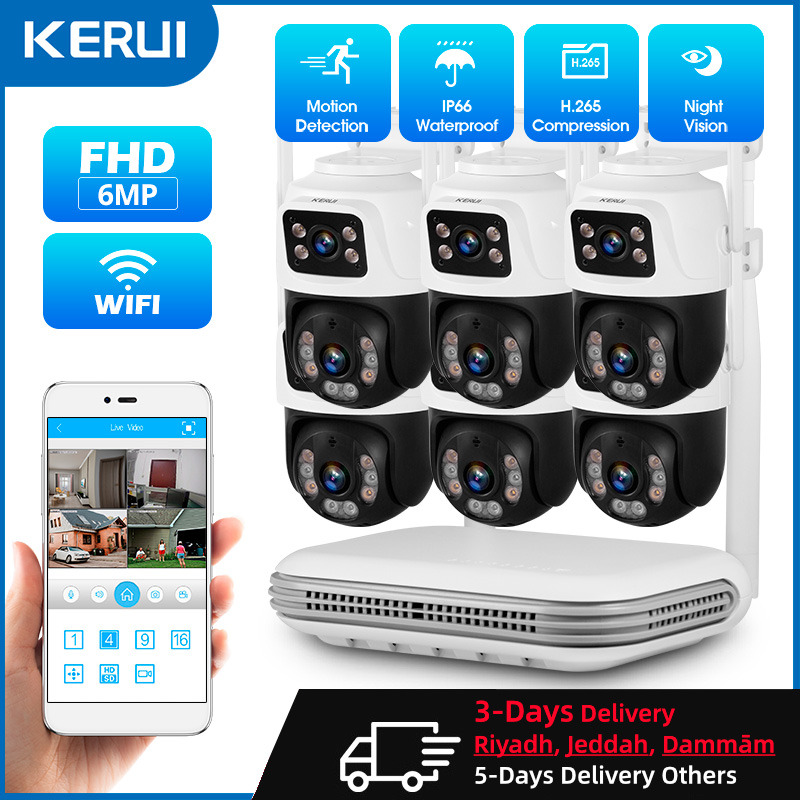 Home Security And Camera Systems - KERUI 방수 6MP HD 무선 듀얼