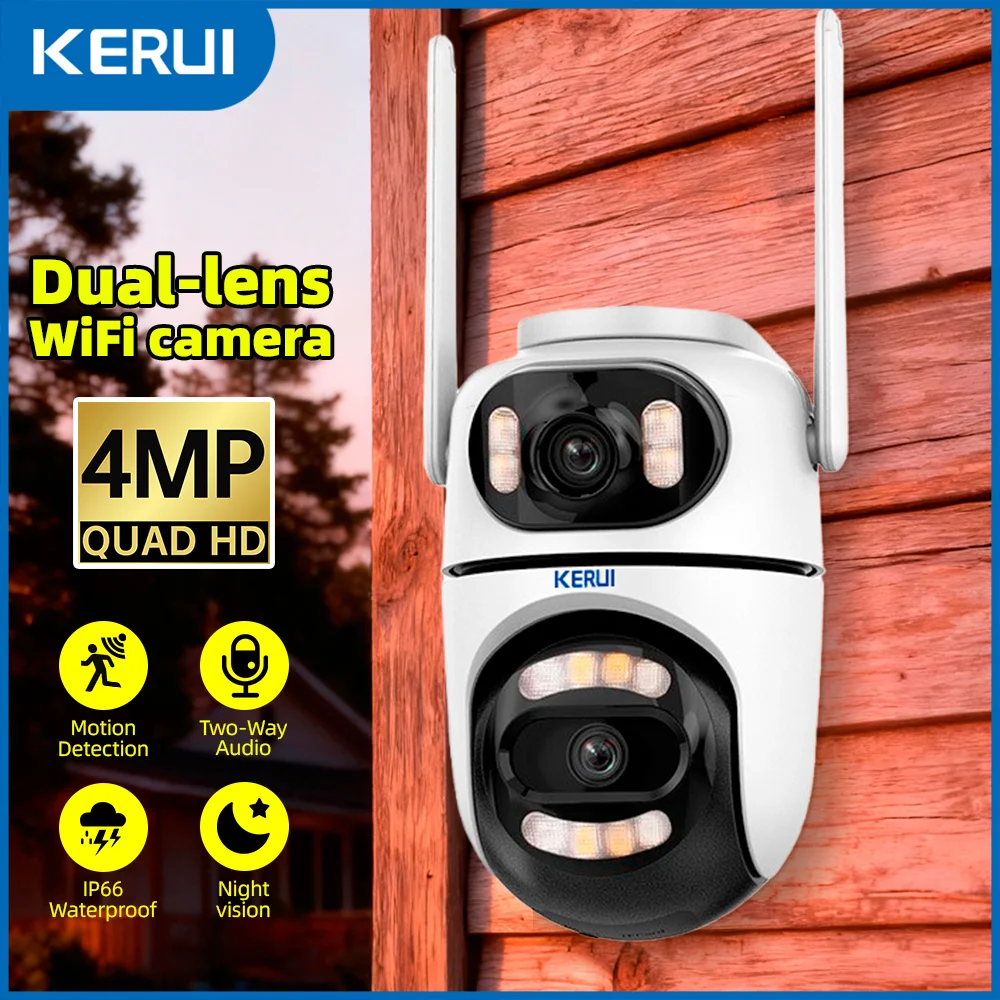 Home Security With Alarm - KERUI Icsee 야외 무선 4MP WiFi