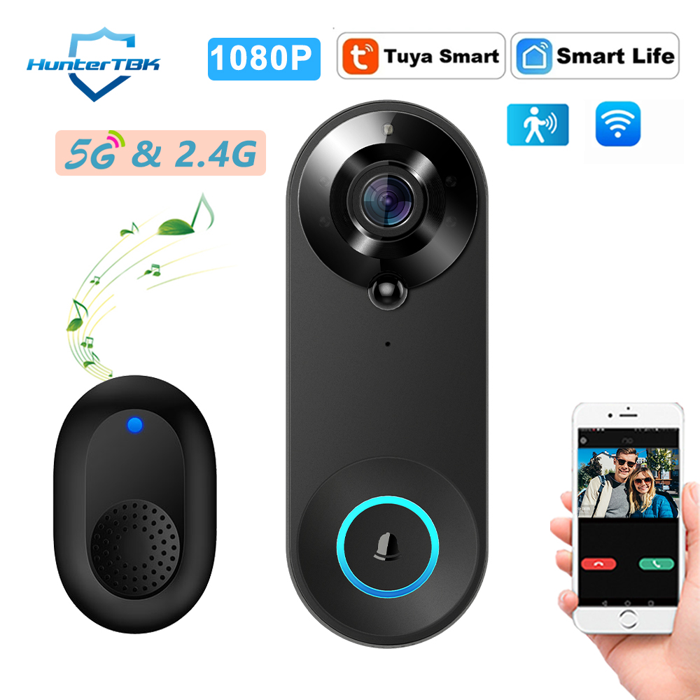 Home Security Camera Installation - 5G 2.4G WiFi 비디오 초인종 1080P
