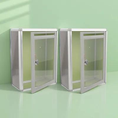 Home Security Officer - 2Pcs 투명한 메일 박스 금속 벽걸이형