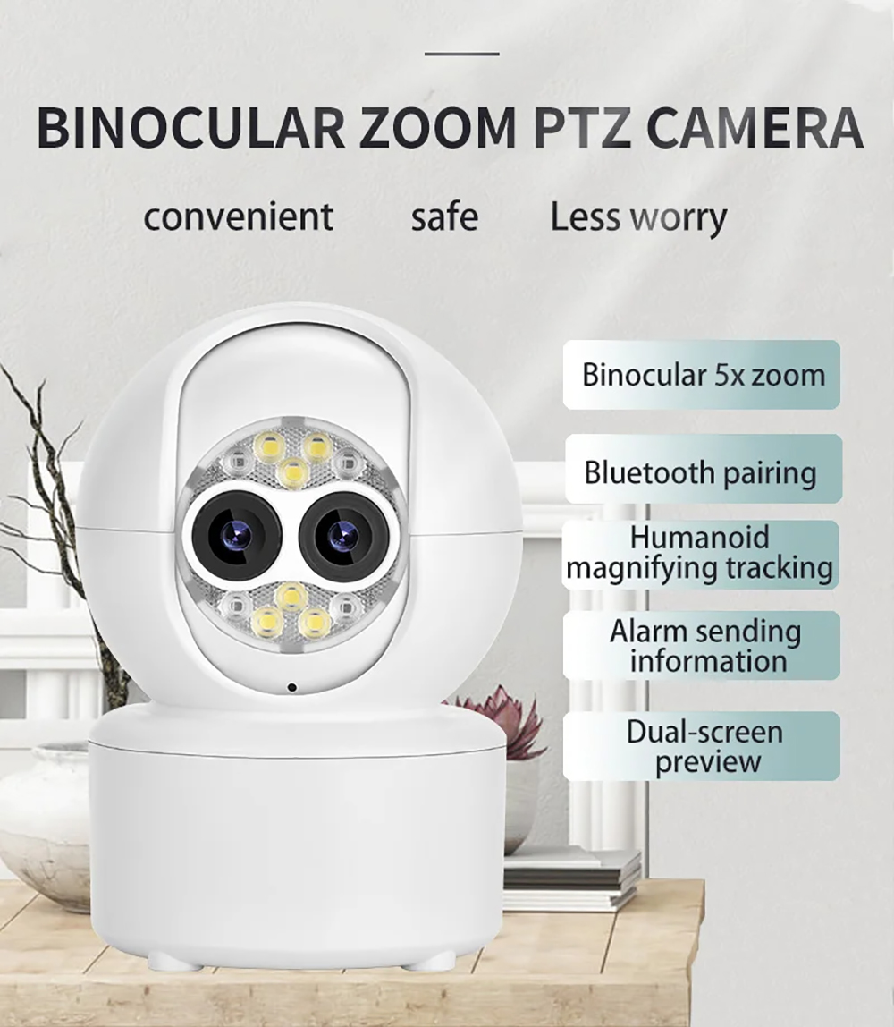 ICsee 듀얼 렌즈 4MP 보안 카메라 5X 광학 줌 - Home Security Monitoring Service 리뷰 및 가격