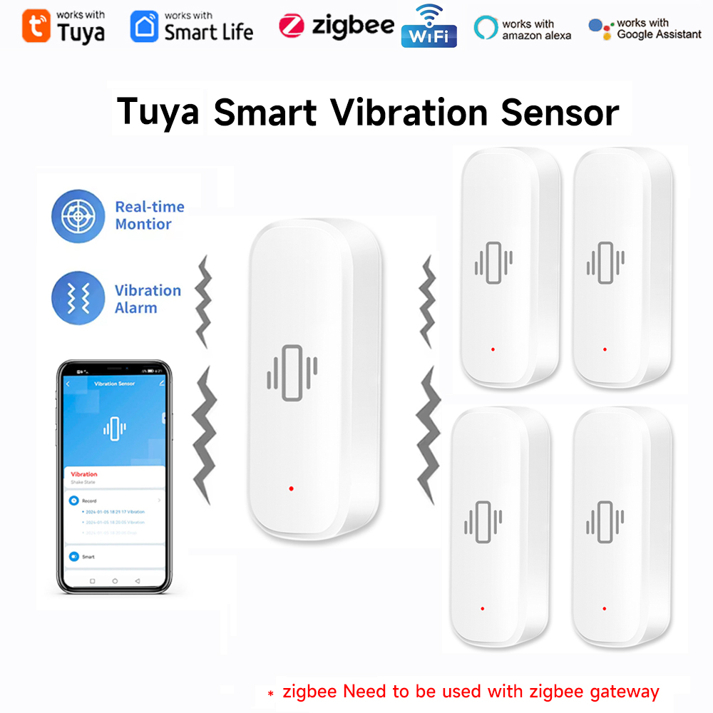 Tuya WiFi Zigbee 스마트 진동 센서 무선  - Home Security With Alarm 리뷰 및 가격