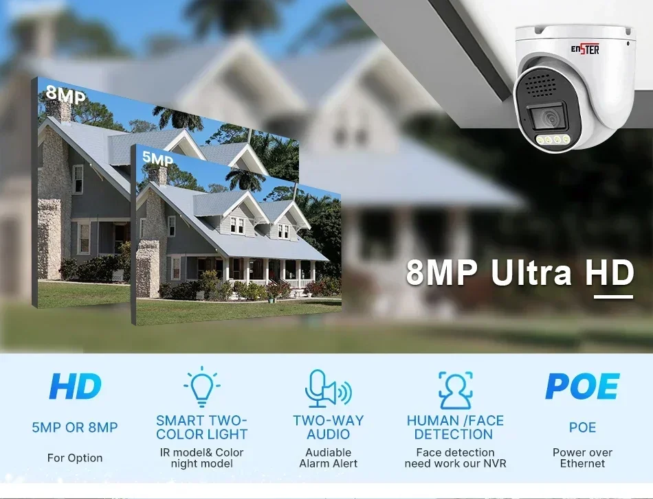 금속 터렛 돔 8채널 실내 얼굴 인식 IP66 H.26 - Home Security And Camera Systems 리뷰 및 가격
