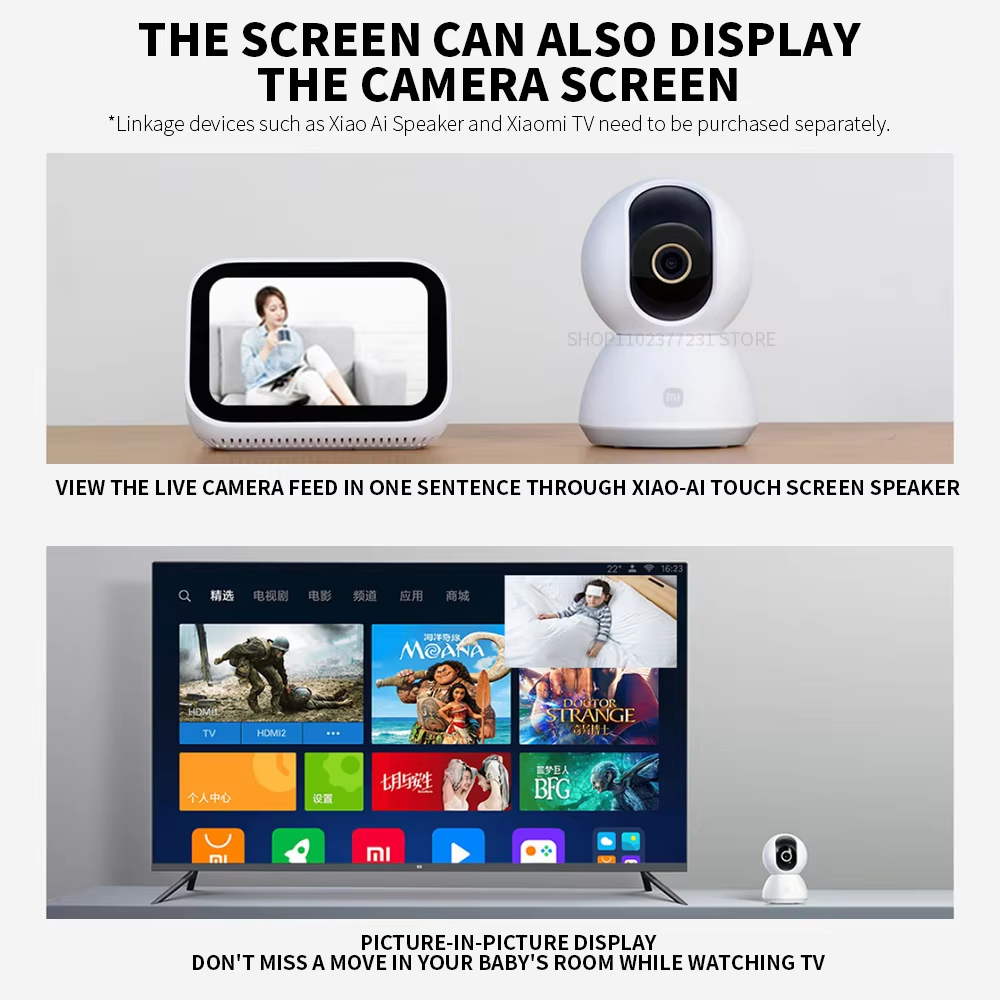 오리지널 샤오미 스마트 카메라 2K 1296P HD 3 - Home Security Camera Xiaomi Mi 360 리뷰 및 가격