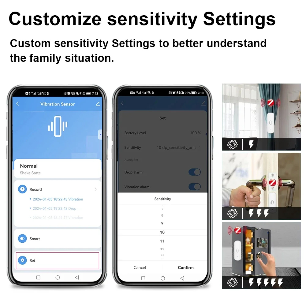 스마트 ZigBee 진동 센서 앱 모니터 홈 보안 보호 - Home Security Business 리뷰 및 가격
