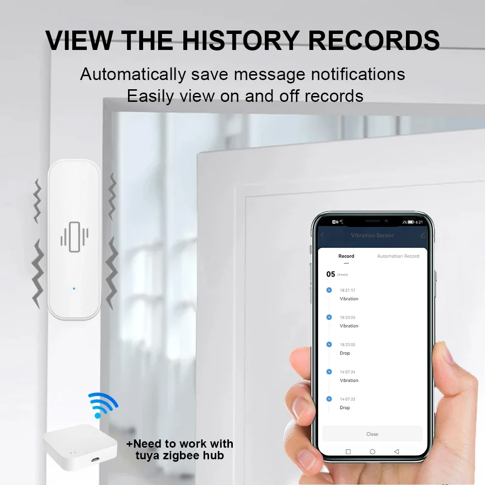 스마트 ZigBee 진동 센서 앱 모니터 홈 보안 보호 - Home Security Business 리뷰 및 가격