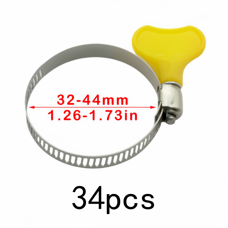 34개 32-44mm 스테인레스 스틸 호스 클램프, 강 - Home Security Youtube 리뷰 및 가격