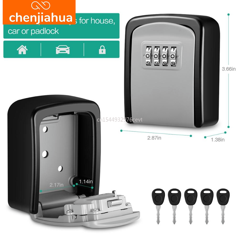 벽걸이 형 키 보관 비밀 상자 주최자 4 자리 조합 암 - Home Security Tips 리뷰 및 가격