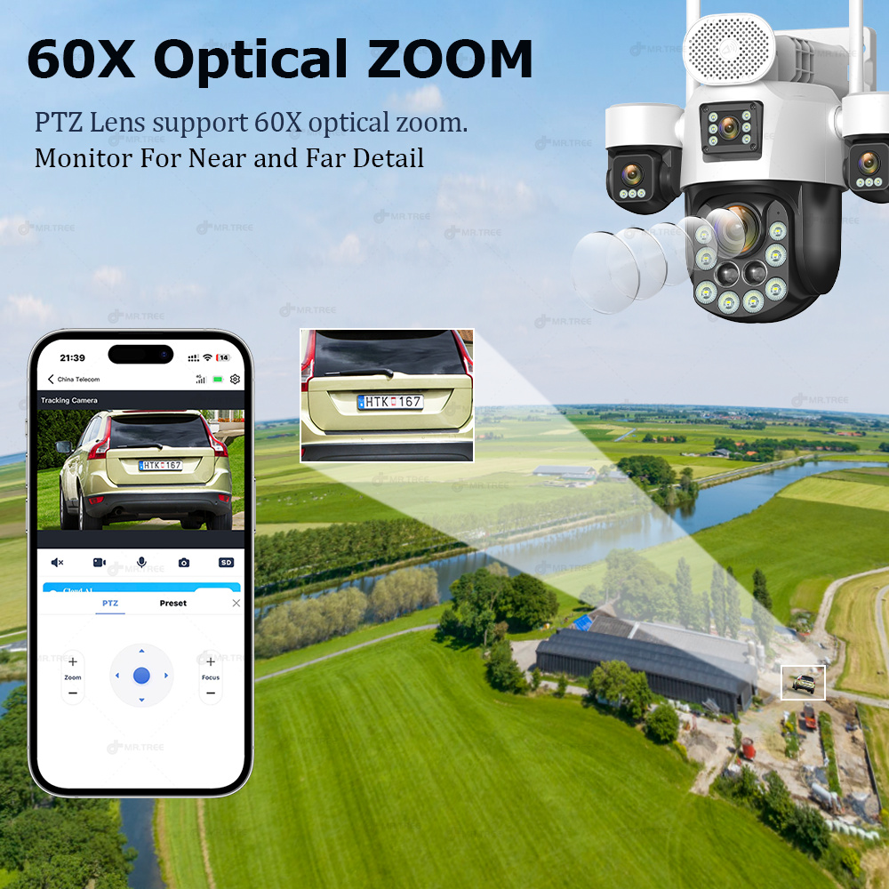 AOV 4렌즈 야외 감시용 태양광 카메라 20MP 4G - Home Security Tips 리뷰 및 가격