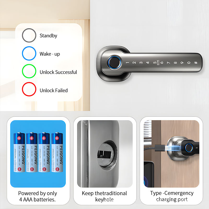 홈 보안 장치 스마트 지문 도어락 디지털 전자 핸들 잠 - Home Security Tips 리뷰 및 가격