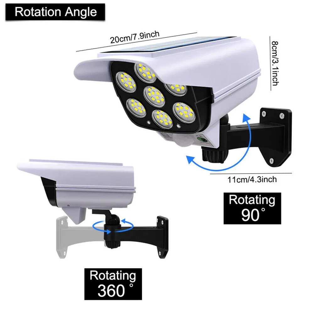 야외 태양 빛 모션 센서 보안 더미 카메라 무선 홍수  - Home Security Tips 리뷰 및 가격