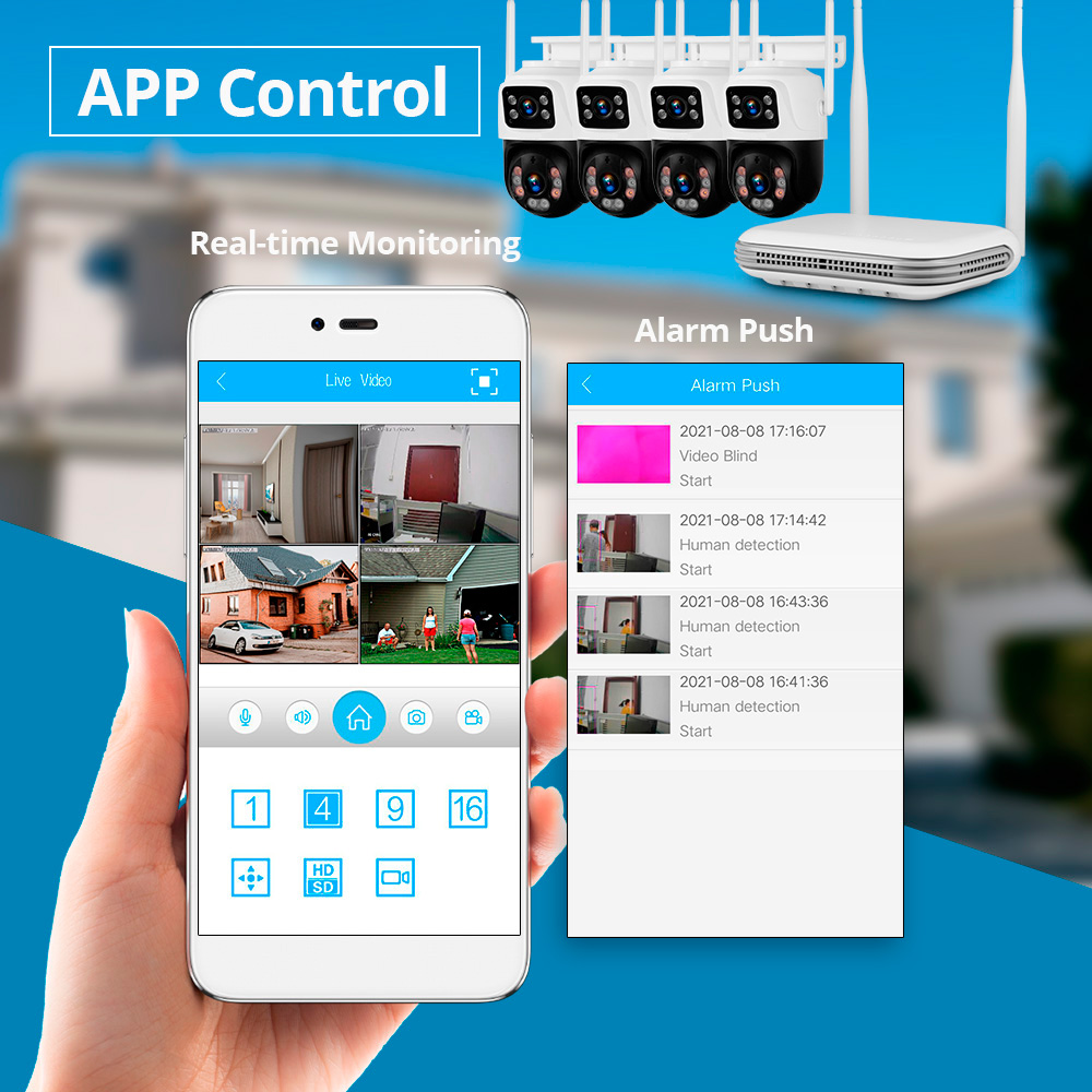 KERUI 방수 6MP HD 무선 듀얼 렌즈 PTZ W - Home Security And Camera Systems 리뷰 및 가격