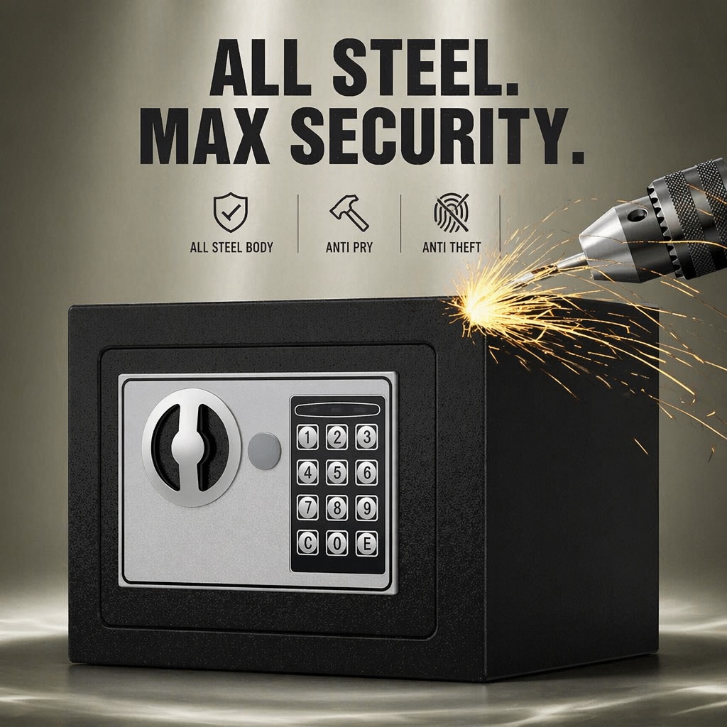 올스틸 전자 디지털 키패드 금고, 이중 비밀번호 키 잠 - Home Security Officer 리뷰 및 가격