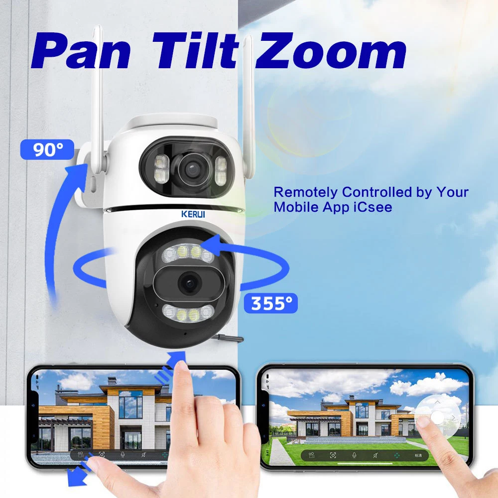 KERUI Icsee 야외 무선 4MP WiFi IP  - Home Security With Alarm 리뷰 및 가격