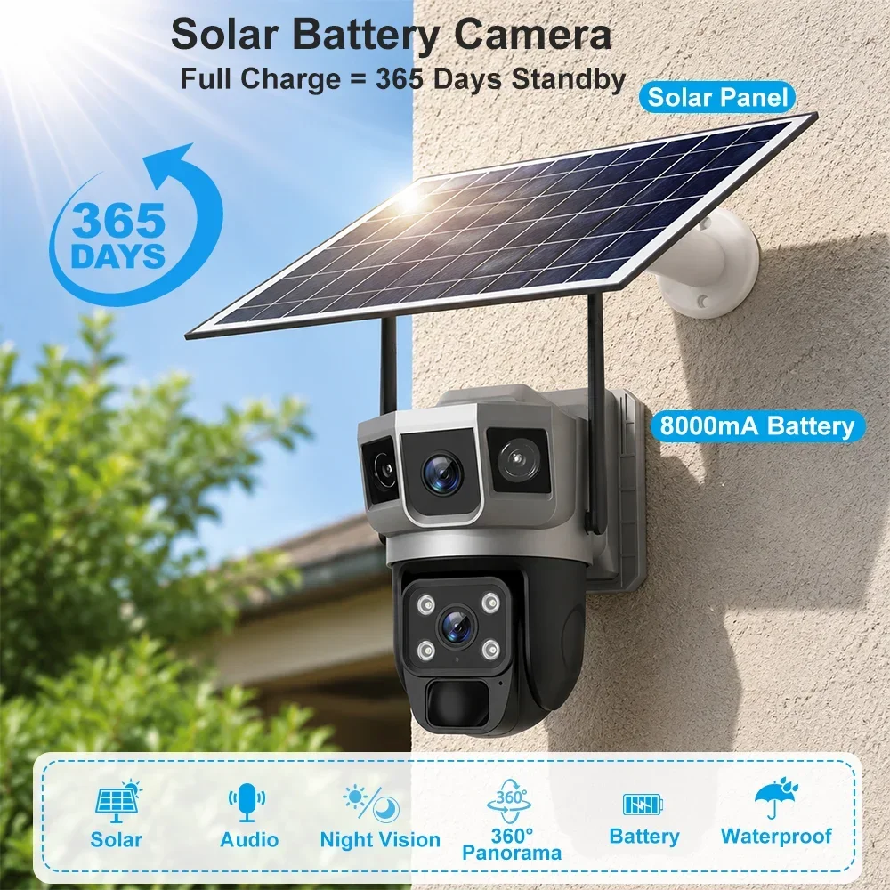 V380 4K 3화면 4G 카메라 태양광 배터리 PIR - Home Security Business 리뷰 및 가격