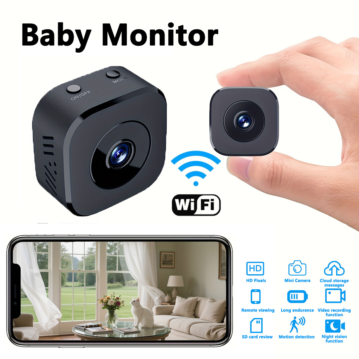 1080P HD 미니 WiFi 카메라 실내 안전 보안  - Home Security With Cameras 리뷰 및 가격