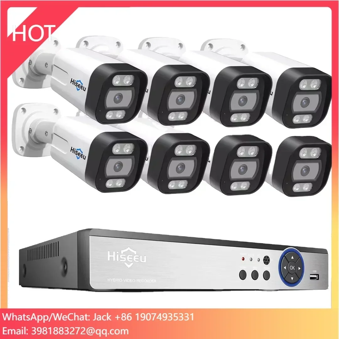하이시루 4K 8채널 8MP 야외 컬러 야간 투시 감시 - Home Security And Camera Systems 리뷰 및 가격