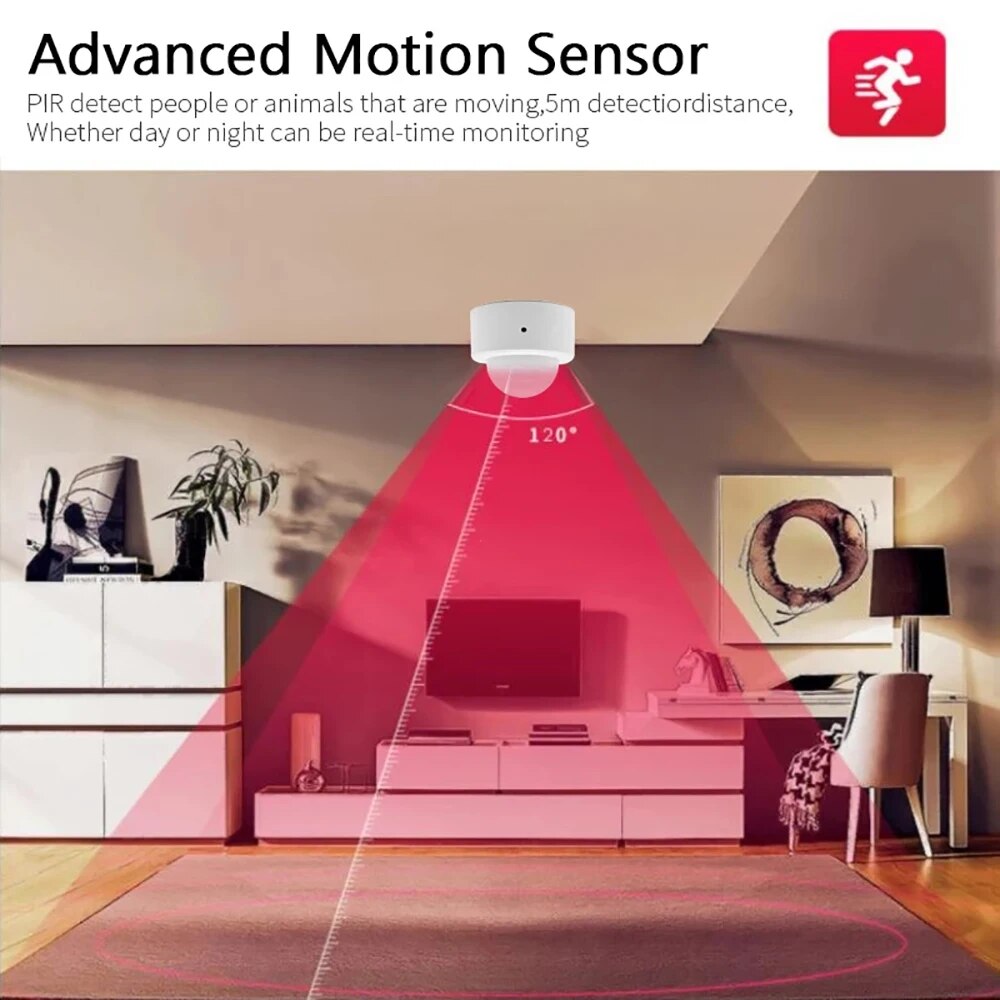 Zigbee 미니 PIR 모션 센서, 인체 모션 적외선 - Home Security With Alarm 리뷰 및 가격