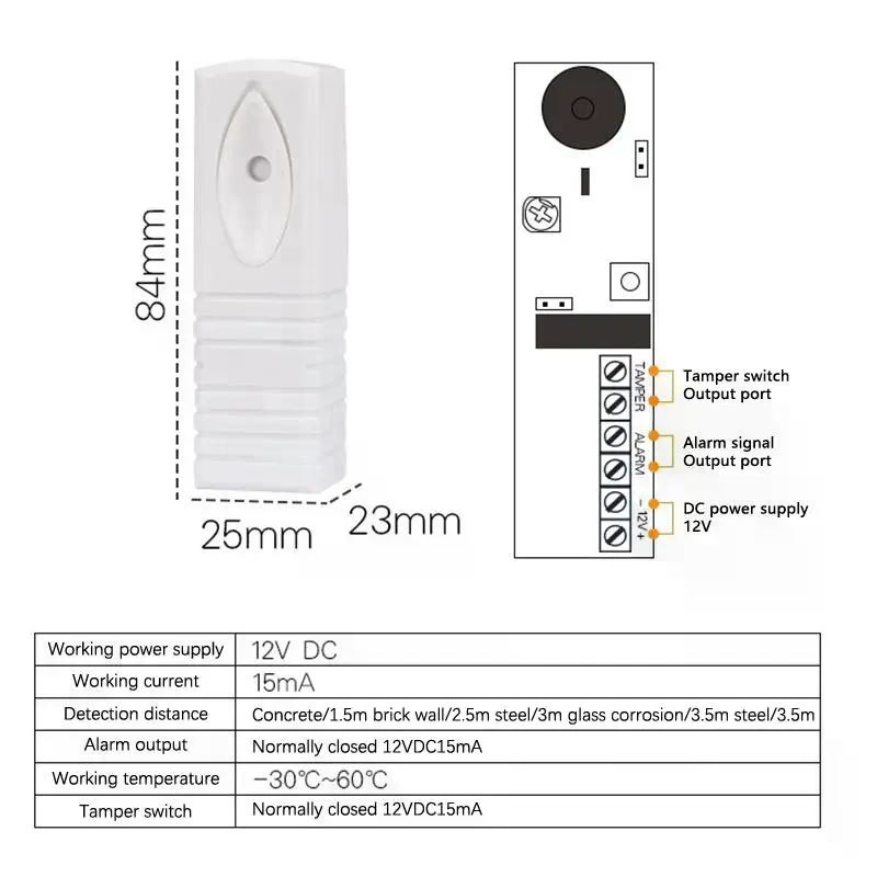 유선 광전 진동 경보 센서 감지기 고감도 빠른 반응 안 - Home Security With Alarm 리뷰 및 가격
