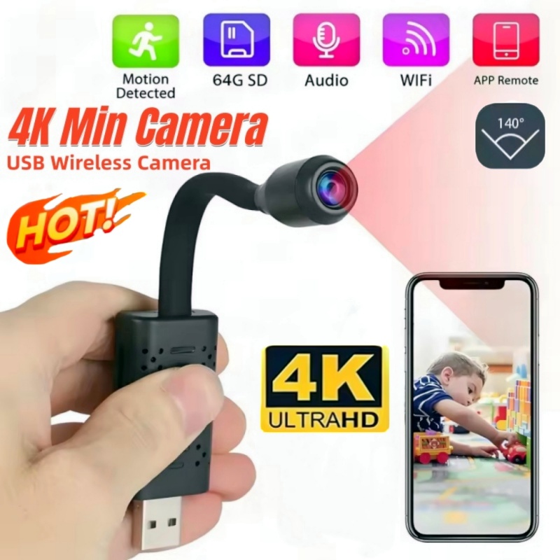 4K USB 감시 WiFi 카메라 미니 유연한 렌즈 케 - Home Security Monitoring Service 리뷰 및 가격
